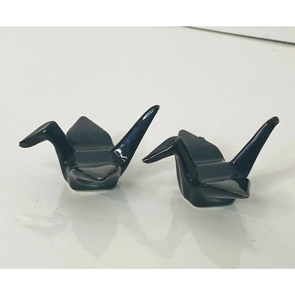 BLACK cranes  CHOPSTICK RESTS